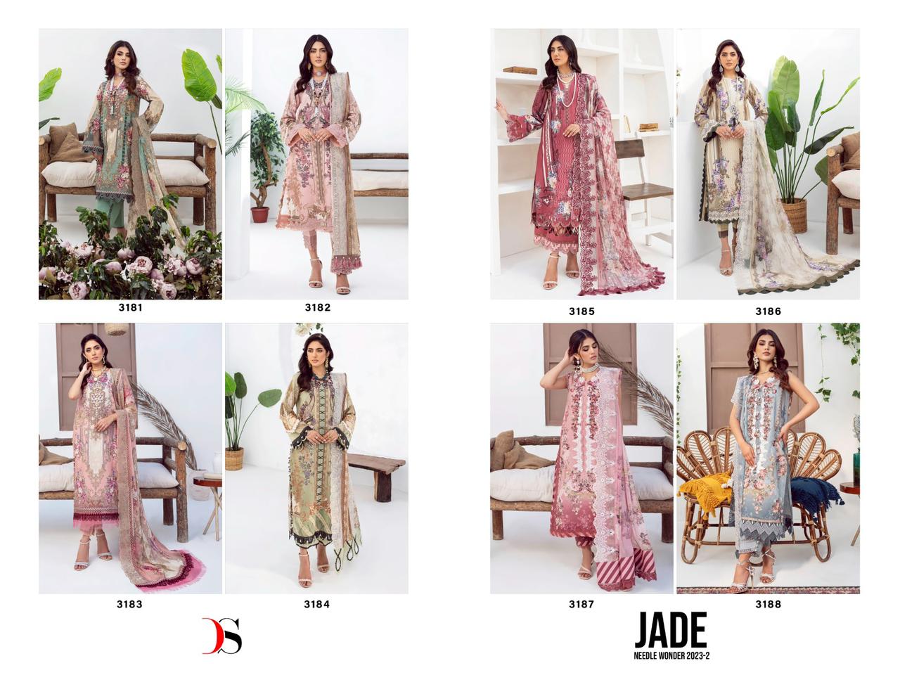 Jade Needle Wonder 2023 Vol 2 By Deepsy Cotton Salwar Suits Catalog
